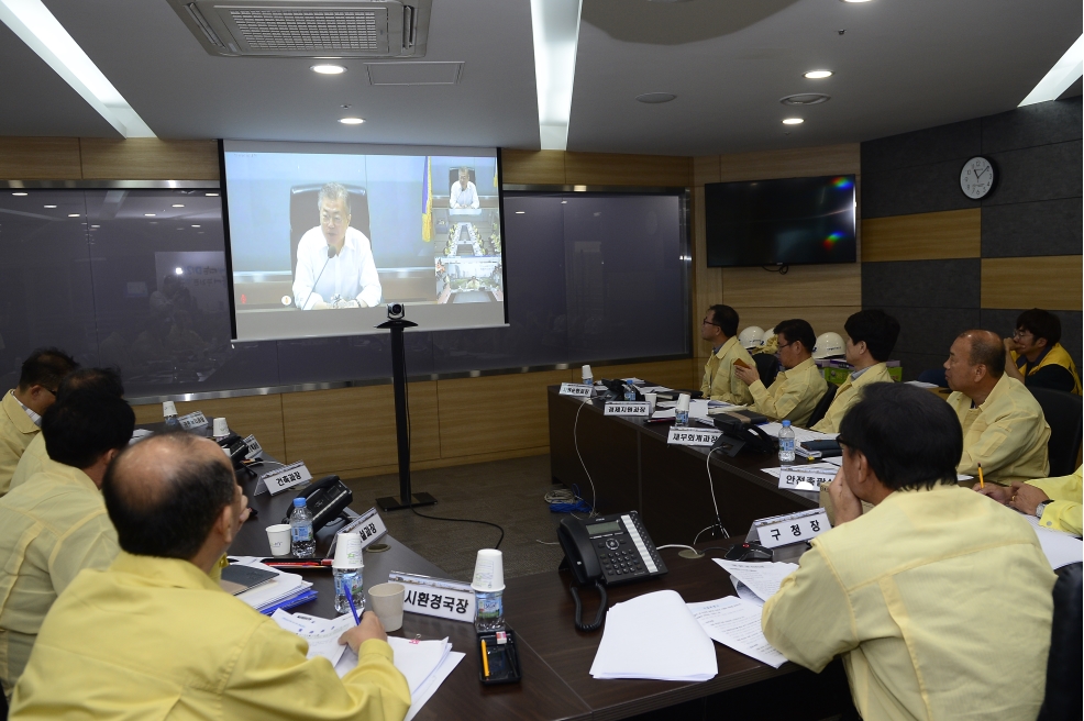 국가위기관리센터 19호 태풍 `솔릭` 대처상황 긴급점검 영상회의의 3번째 이미지